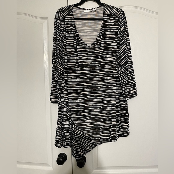 Susan Graver Textured Knit Asymmetrical Hem Tunic Women’s Size 3X - Picture 1 of 2